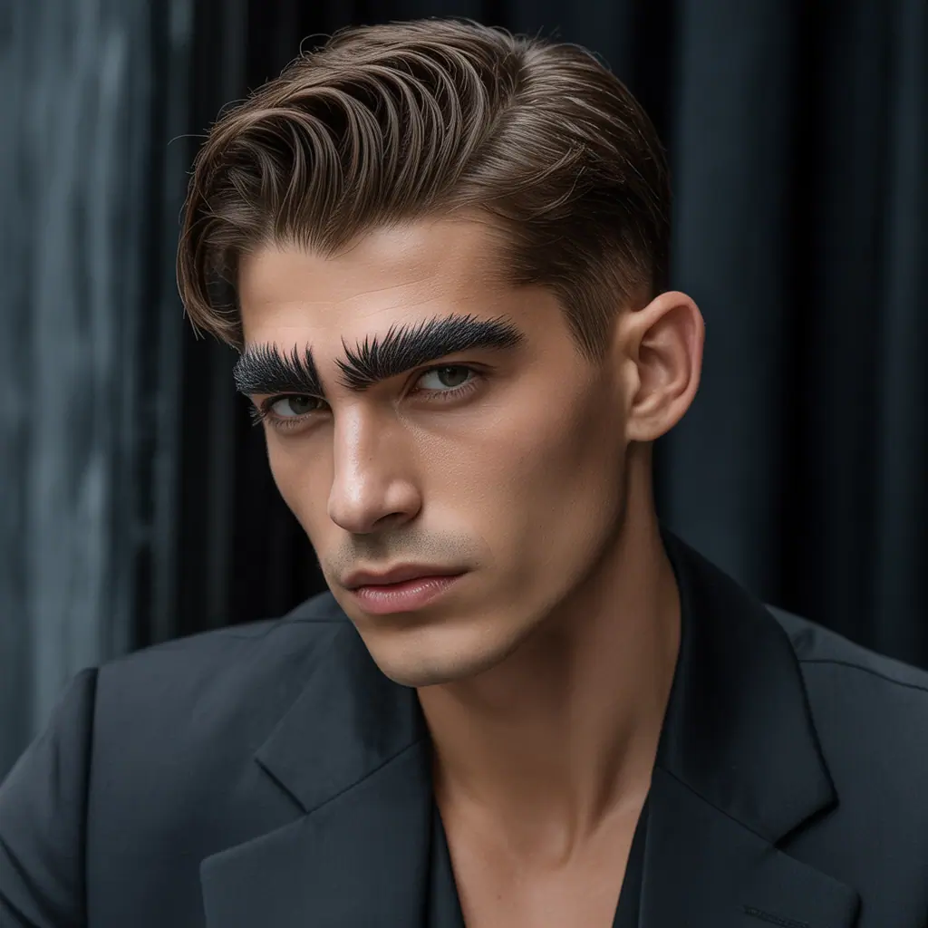 mens hairstyles for thick eyebrows