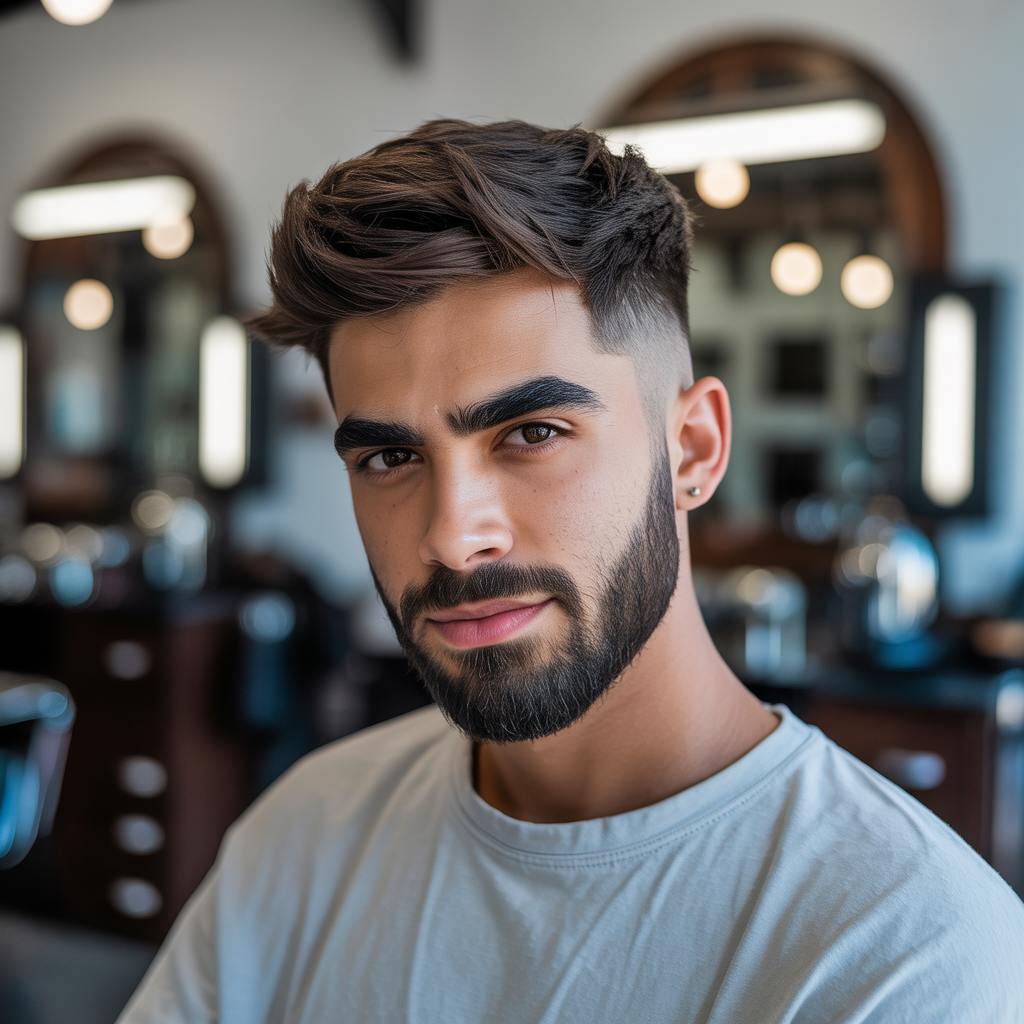 mens hairstyles for thick eyebrows