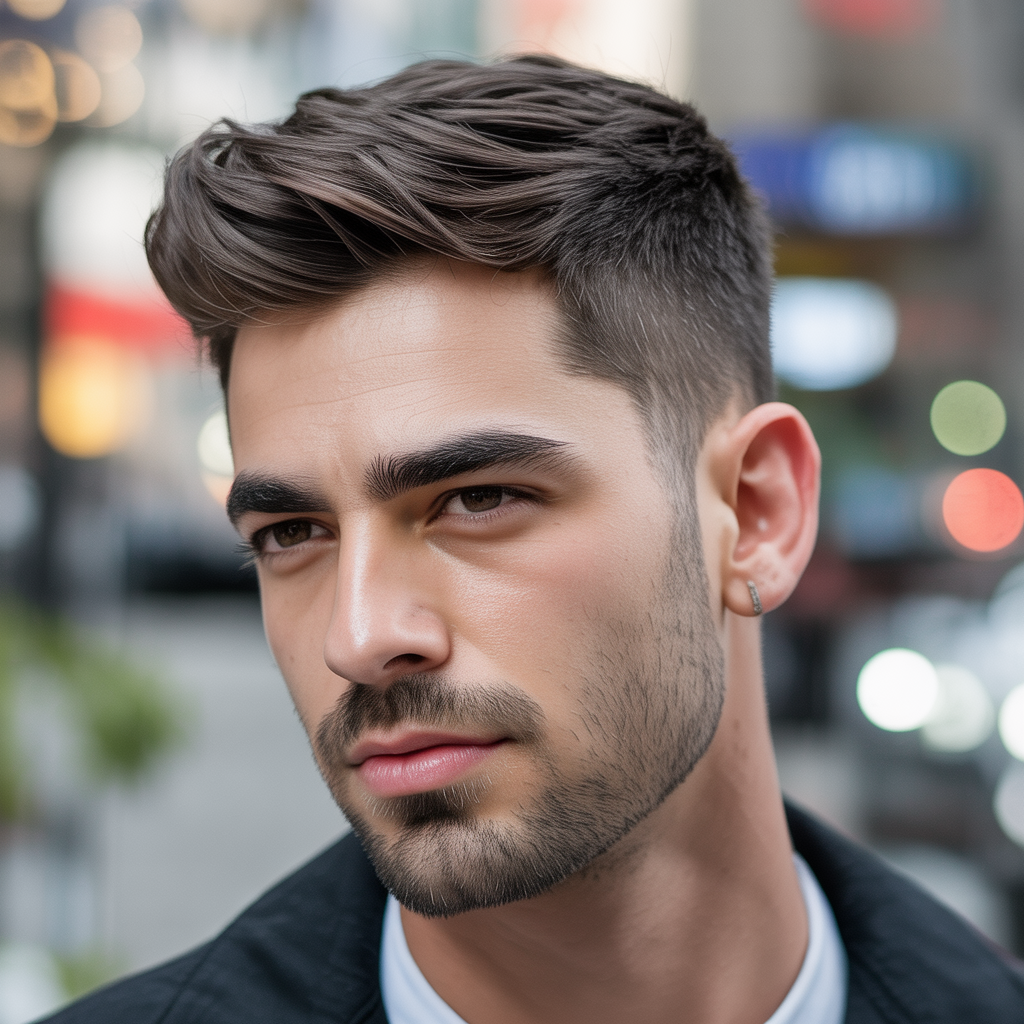 mens hairstyles for thick eyebrows