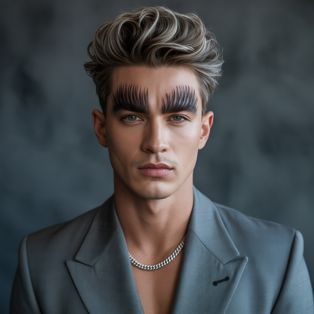 mens hairstyles for thick eyebrows