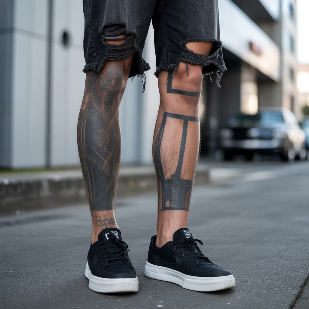 mens leg tattoos