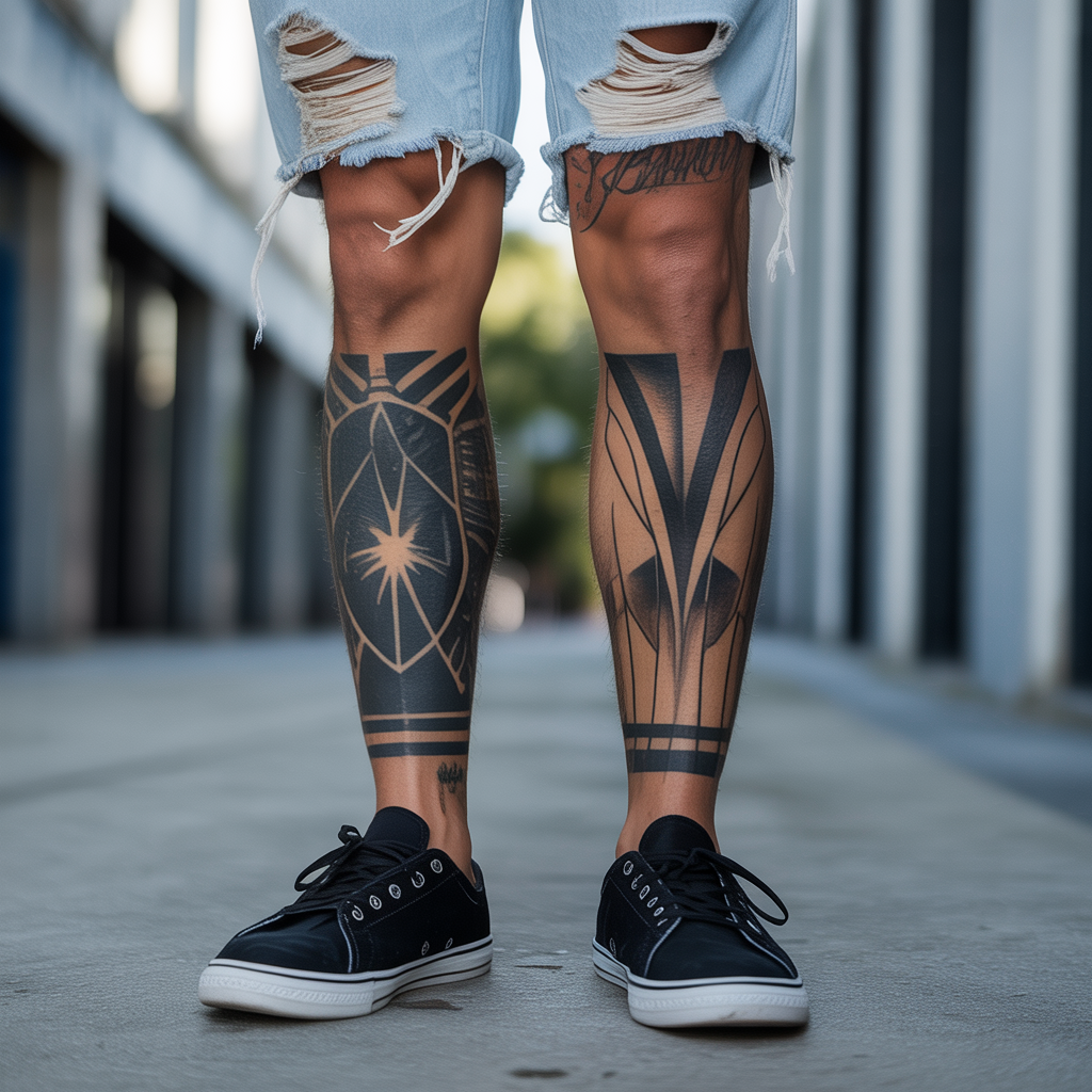 mens leg tattoos