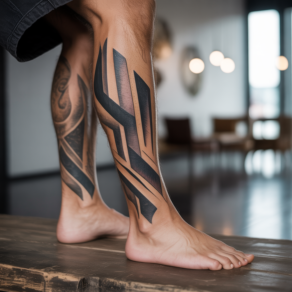 mens leg tattoos