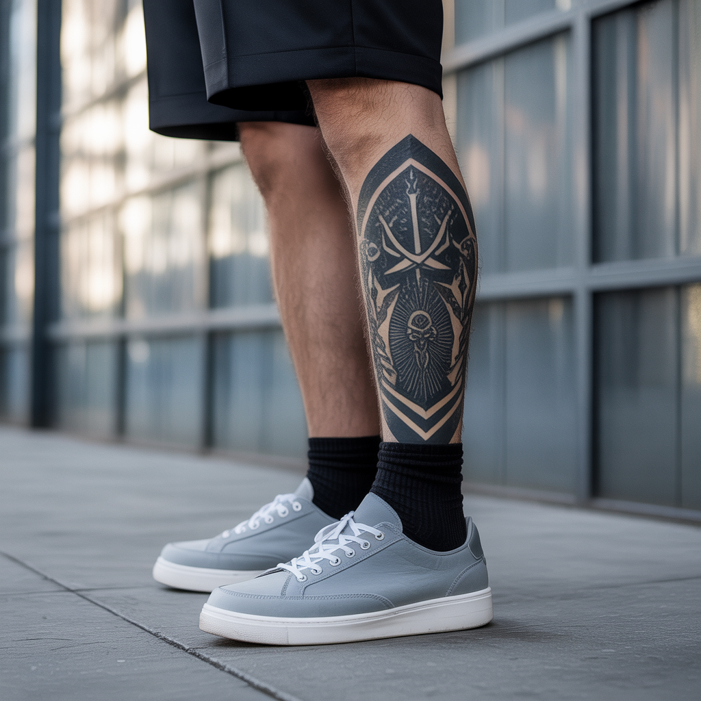 mens leg tattoos