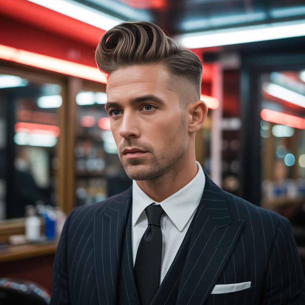 mens pompadour