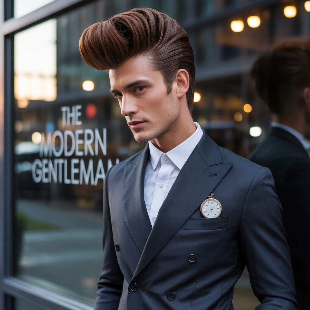 mens pompadour