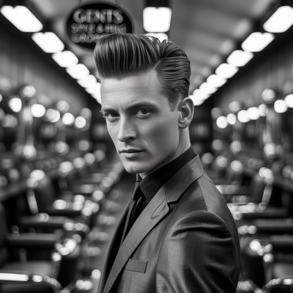 mens pompadour
