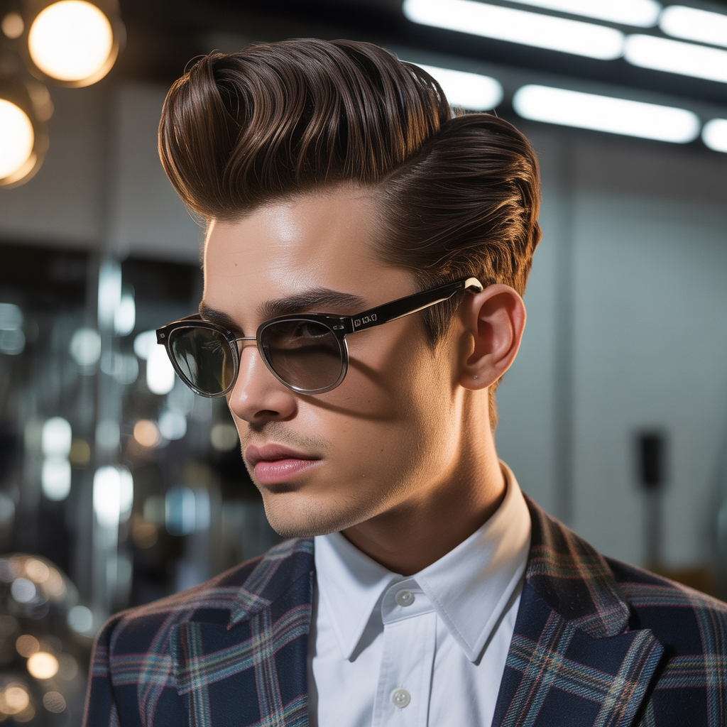 mens pompadour