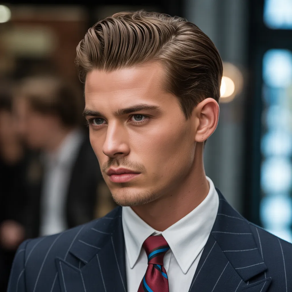 mens slicked back hair styles