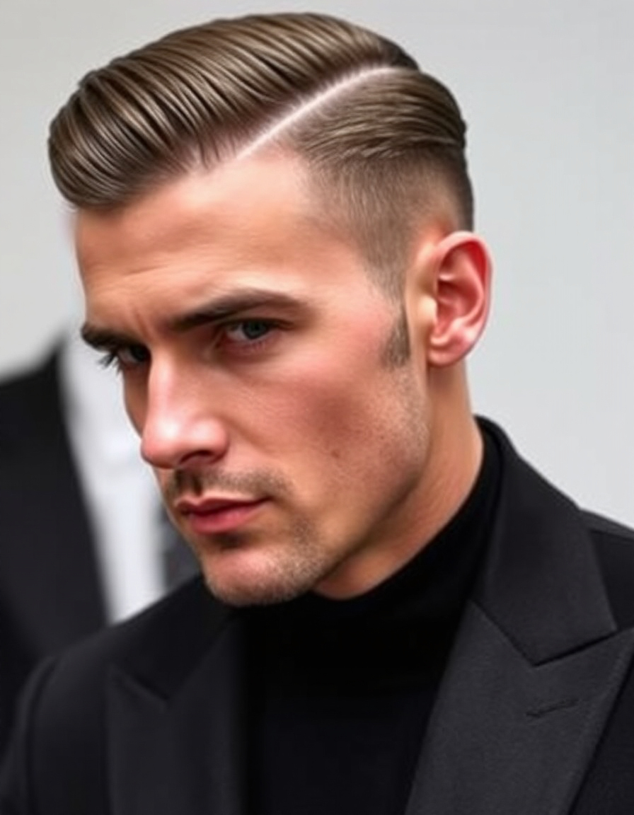 mens slicked back hair styles