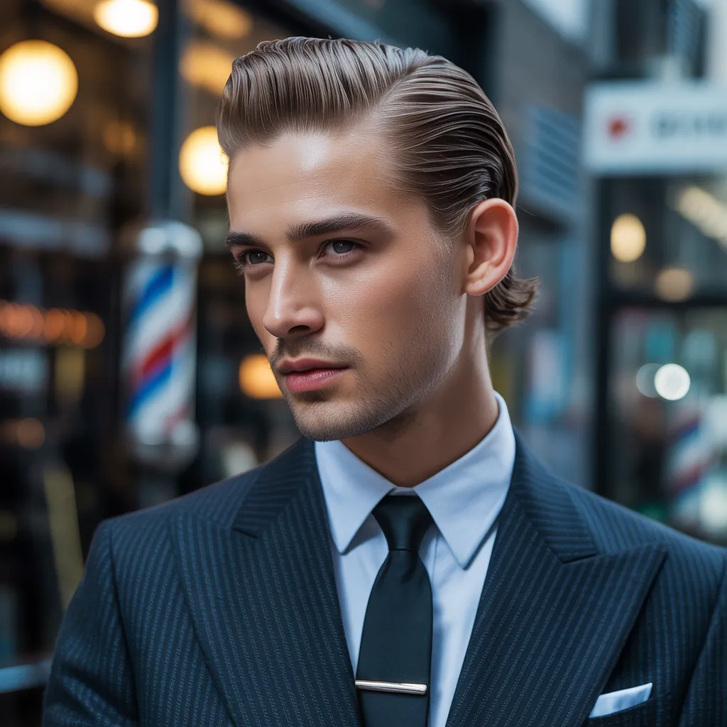 mens slicked back hair styles