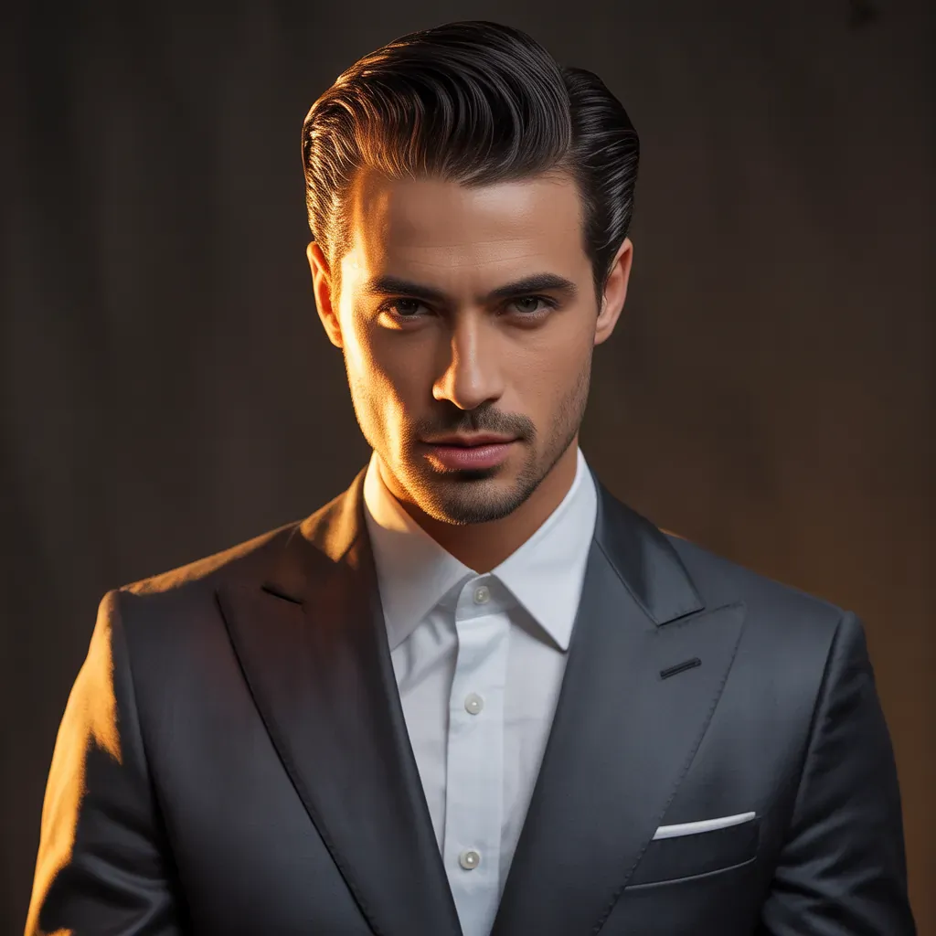 mens slicked back hair styles