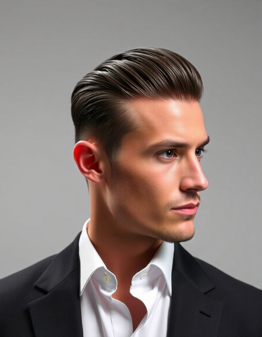 mens slicked back hair styles