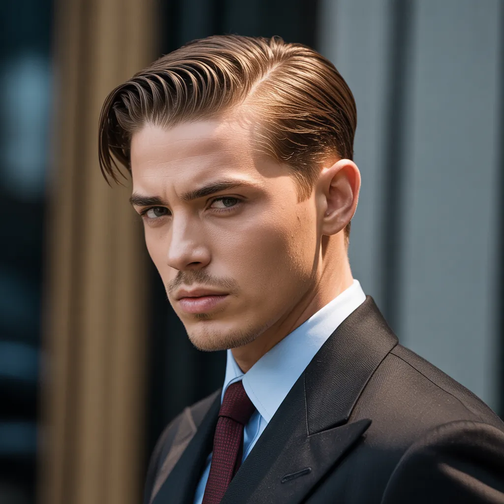 mens slicked back hair styles