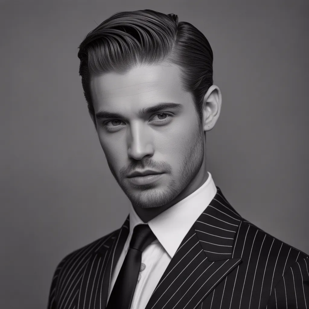 mens slicked back hair styles