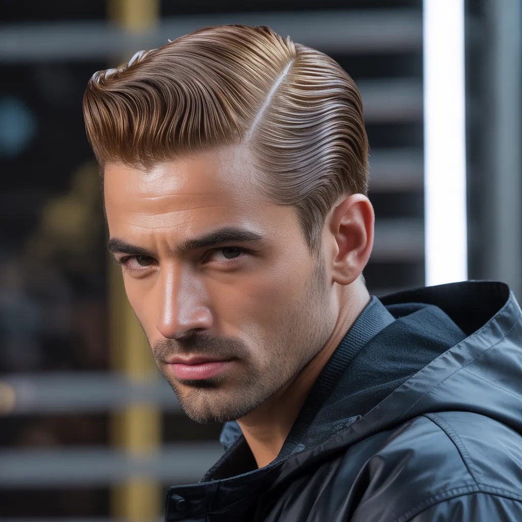 mens slicked back hair styles