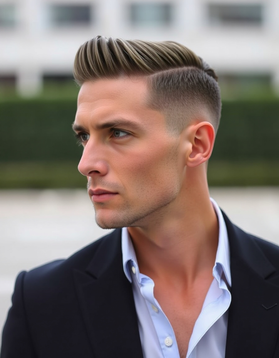 mens slicked back hair styles