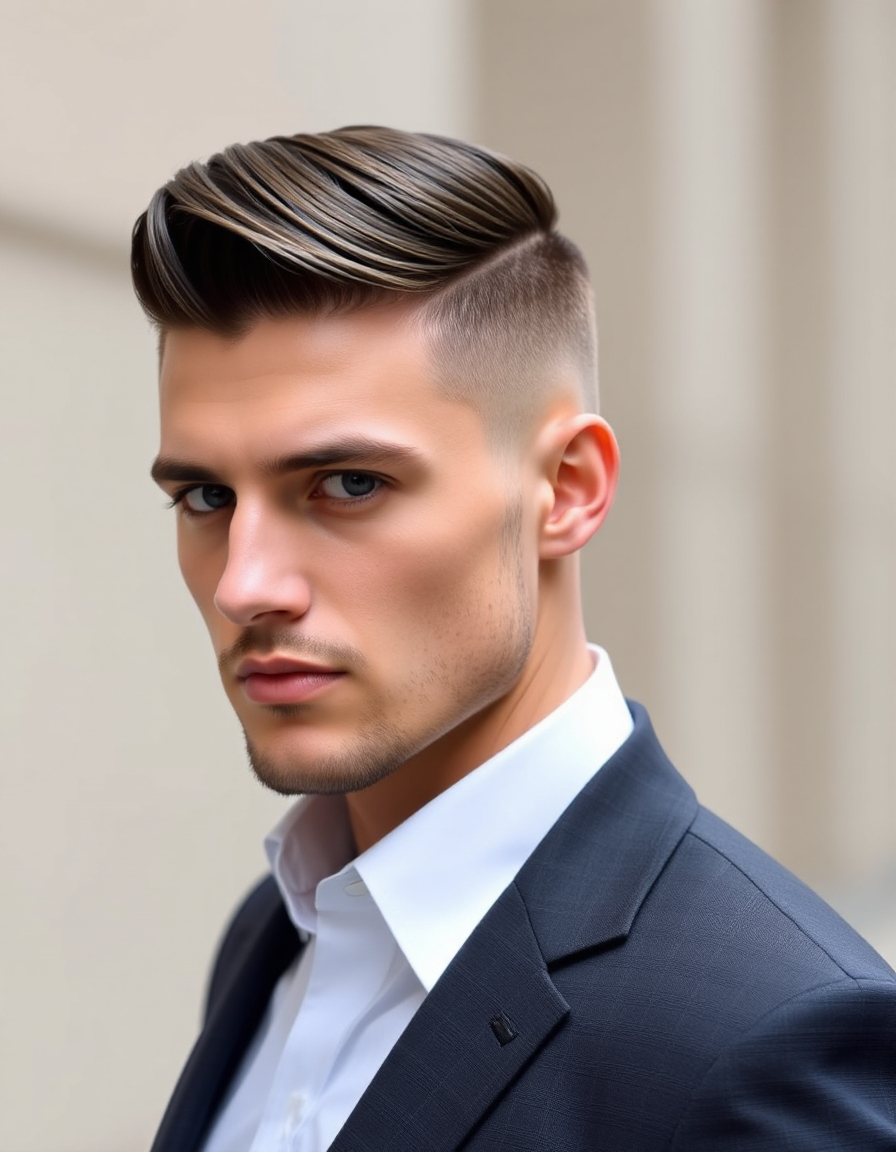 mens slicked back hair styles