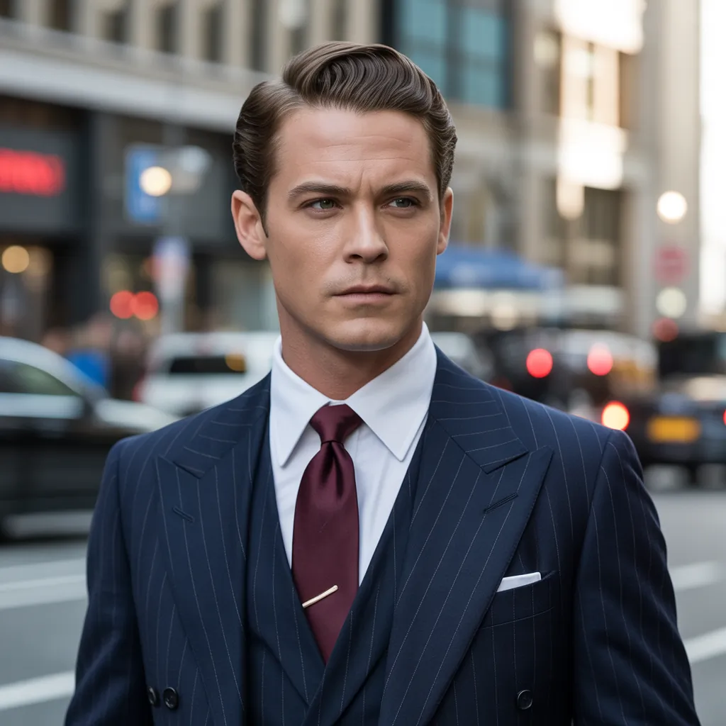 mens slicked back hair styles