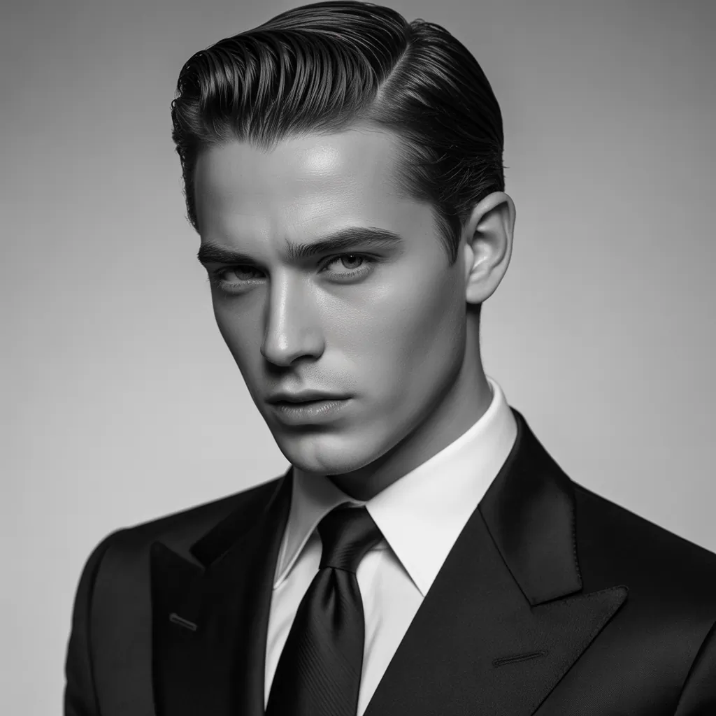 mens slicked back hair styles