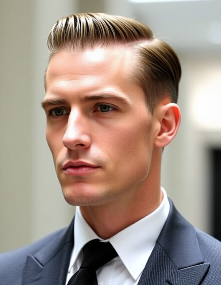 mens slicked back hair styles