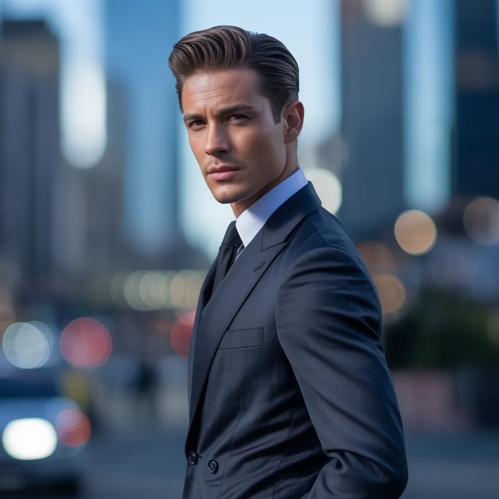 mens slicked back hair styles