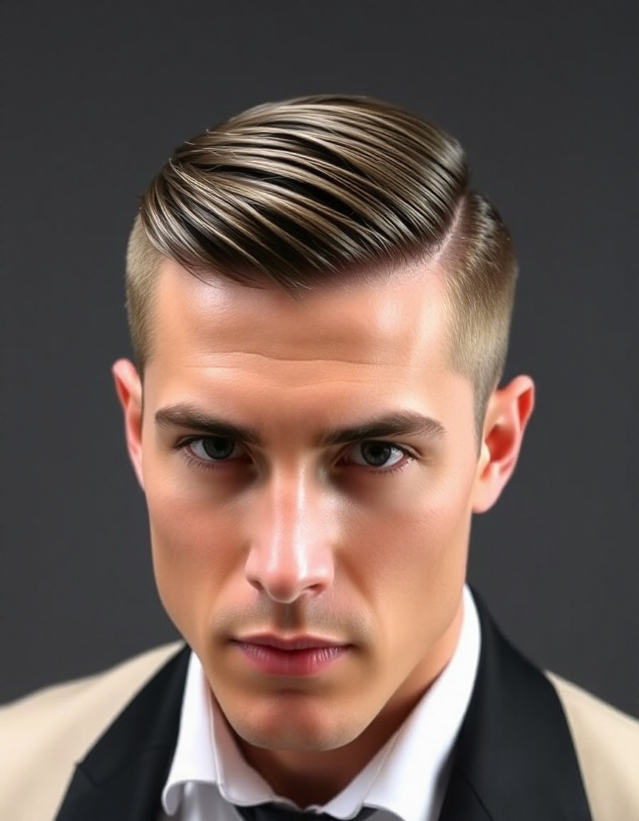mens slicked back hair styles