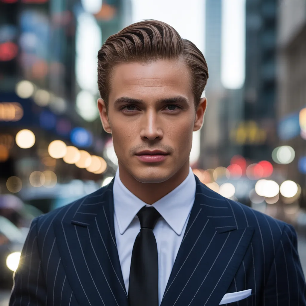 mens slicked back hair styles