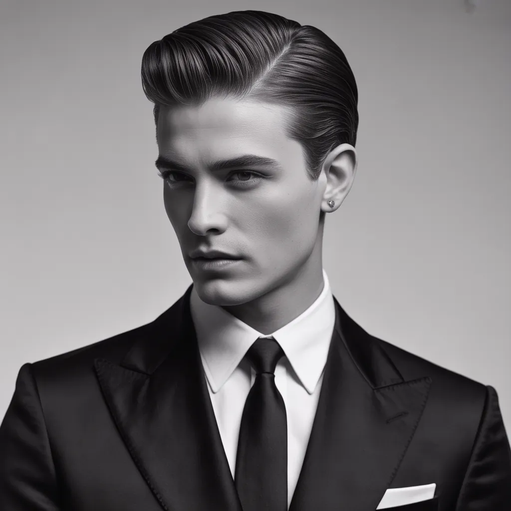 mens slicked back hair styles