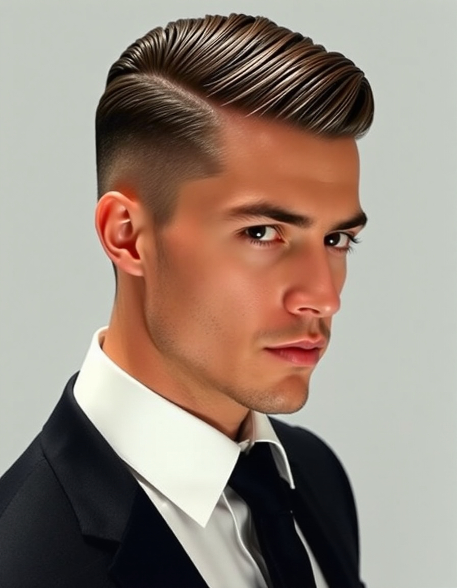 mens slicked back hair styles