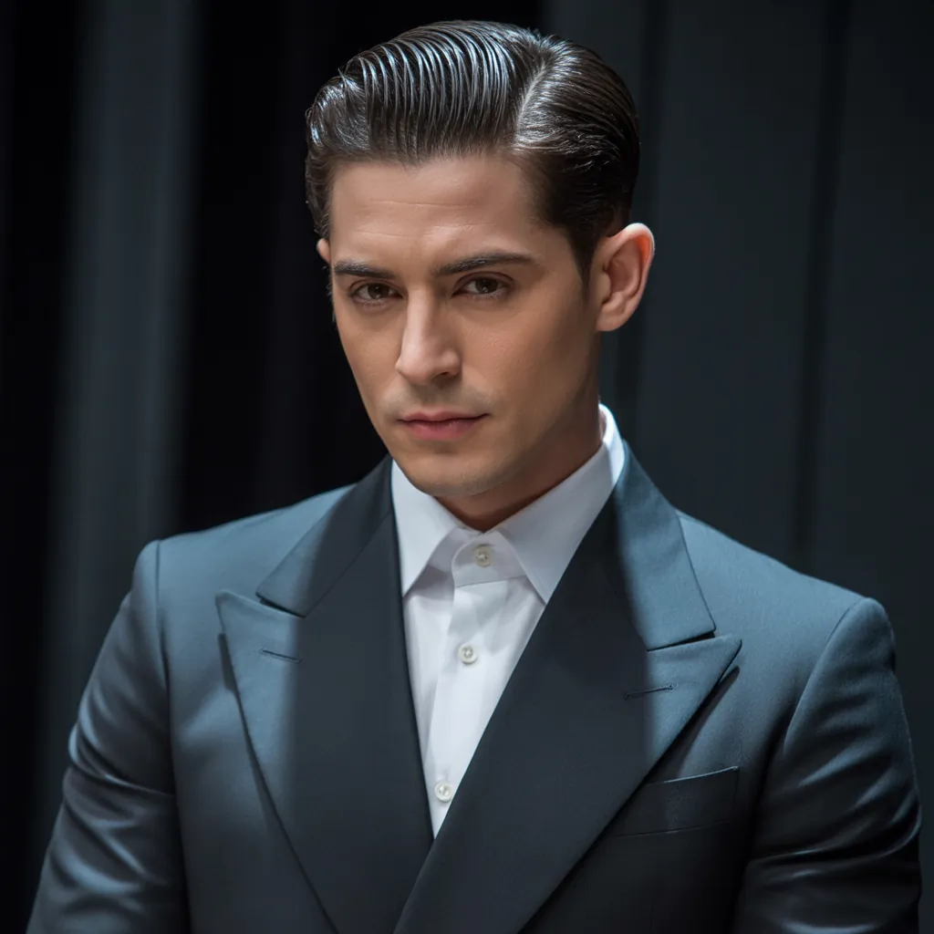 mens slicked back hair styles