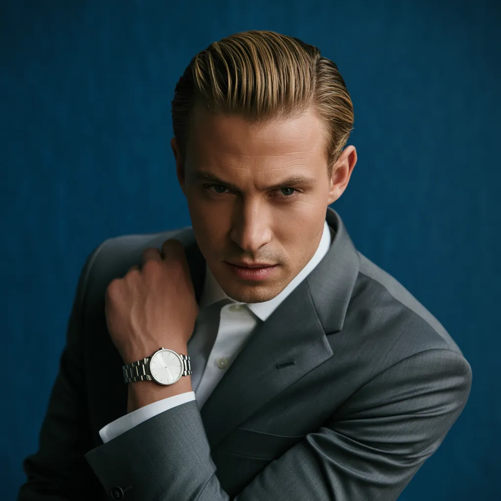 mens slicked back hairstyles
