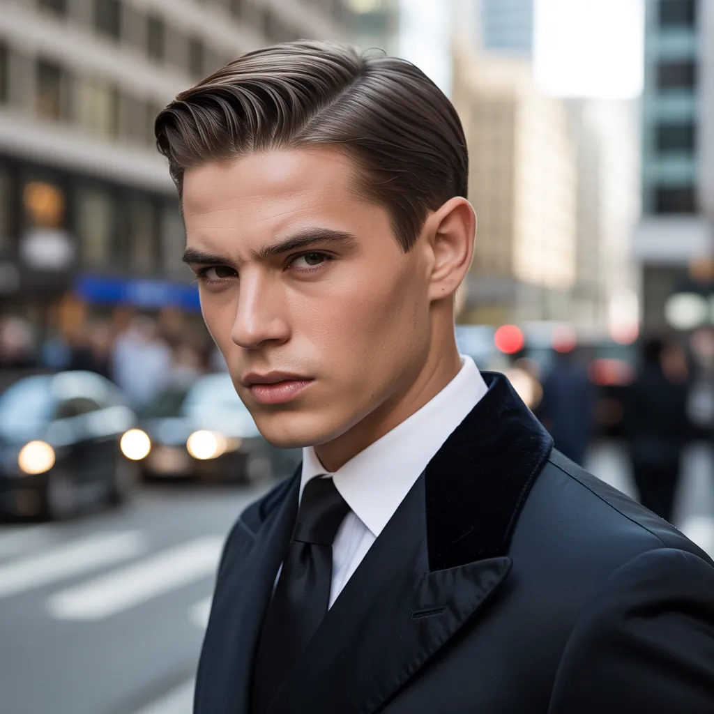 mens slicked back hairstyles