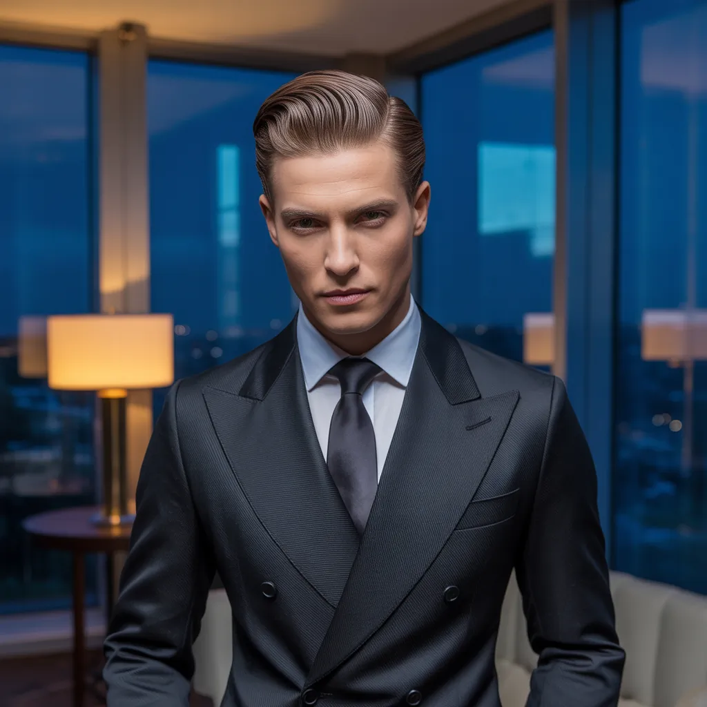 mens slicked back hairstyles