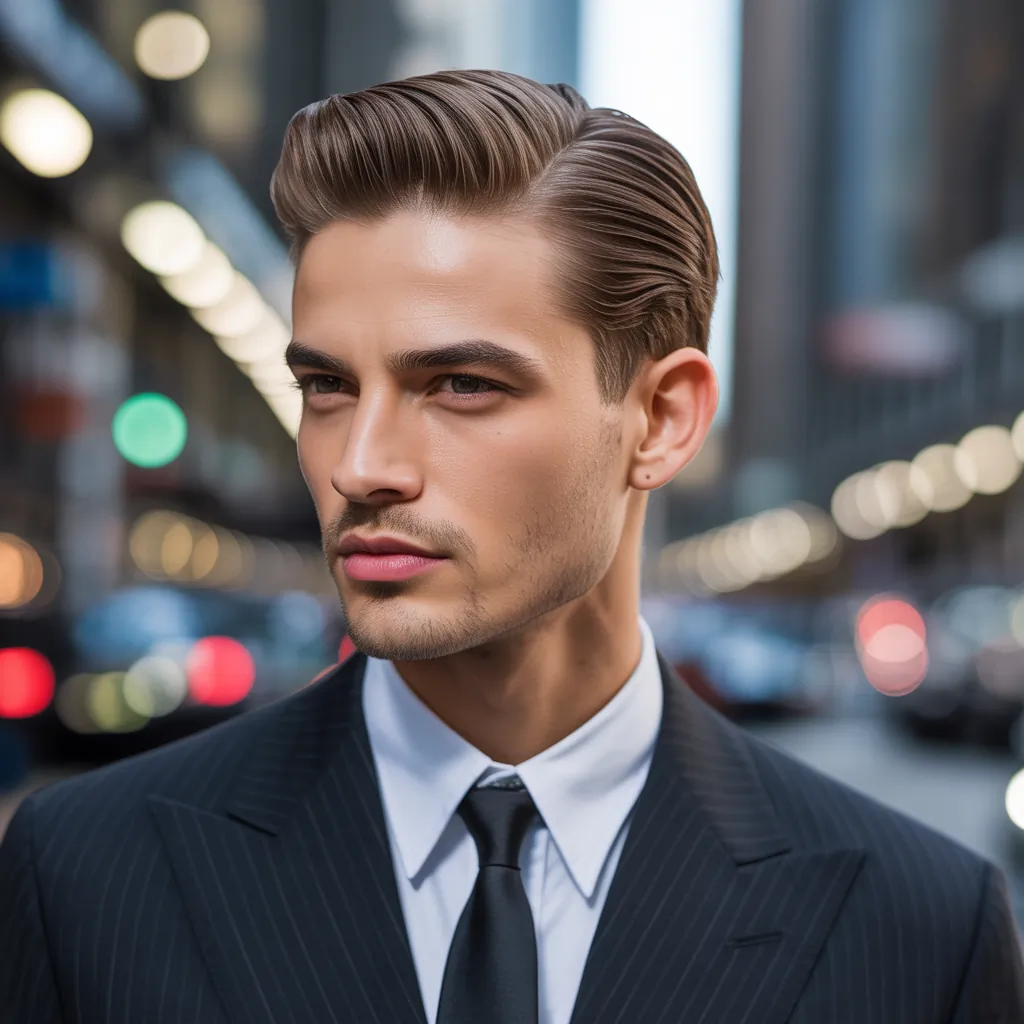 mens slicked back hairstyles