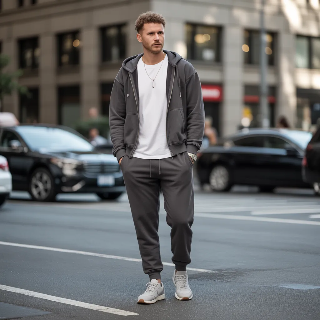 mens sweatpants outfit ideas