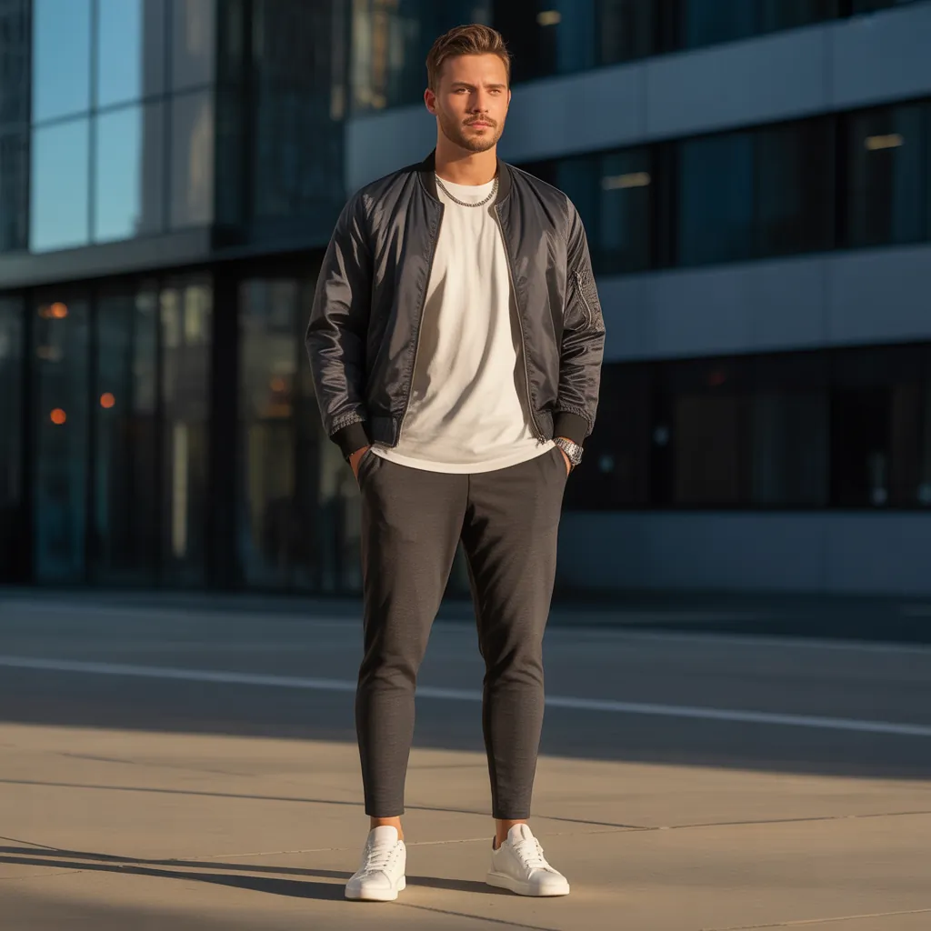 mens sweatpants outfit ideas