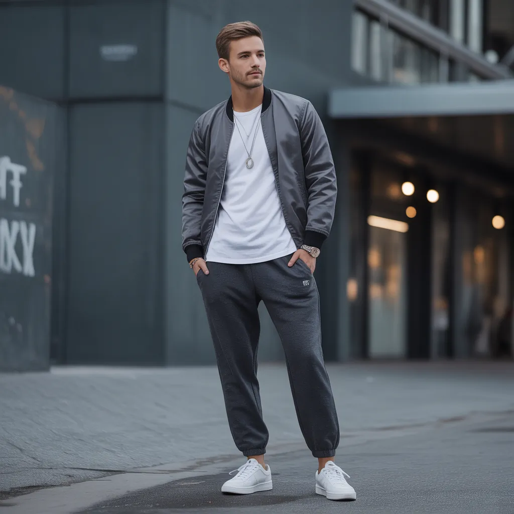 mens sweatpants outfit ideas