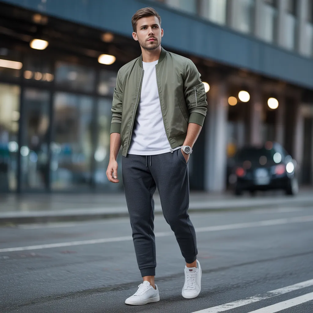 mens sweatpants outfit ideas