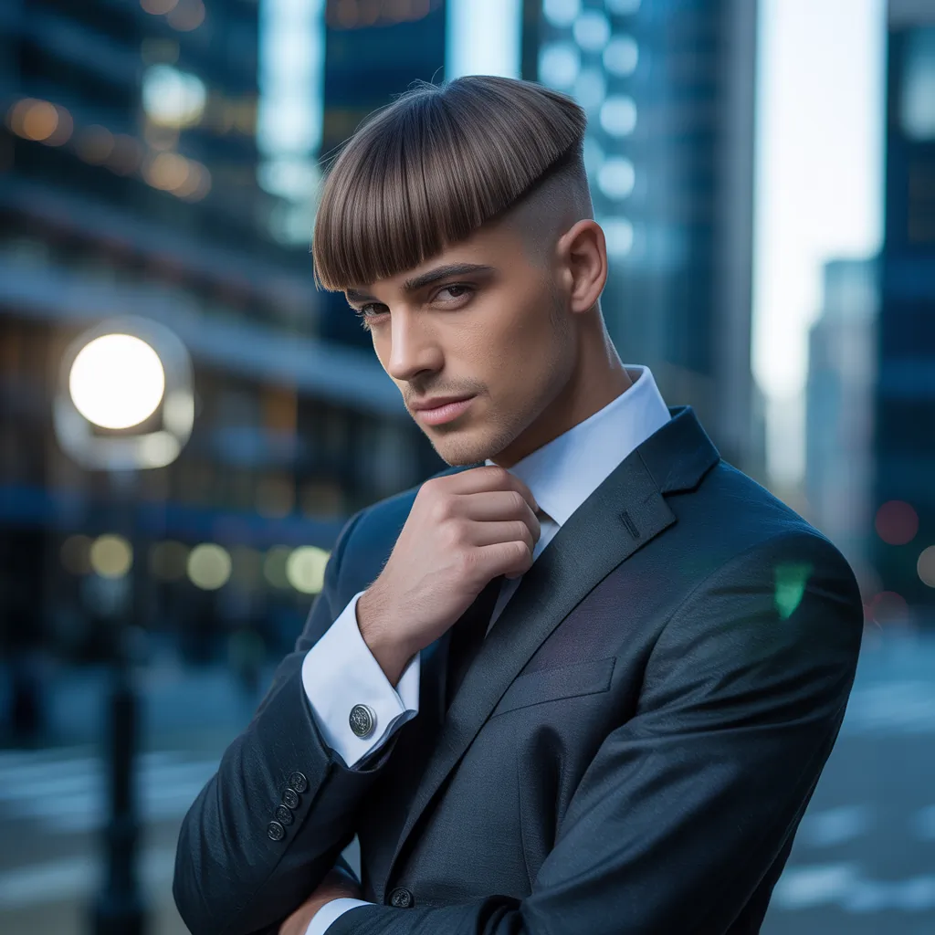 modern straight hair cuts for men