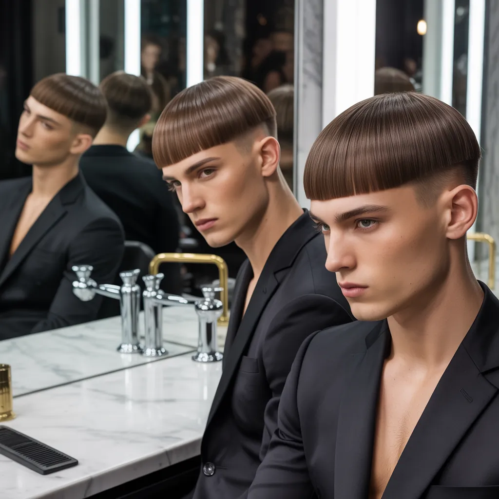 modern straight hair cuts for men