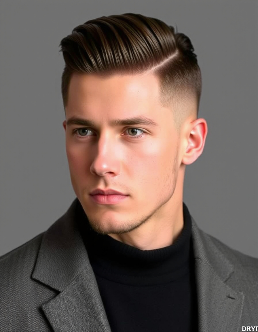 modern straight hair cuts for men