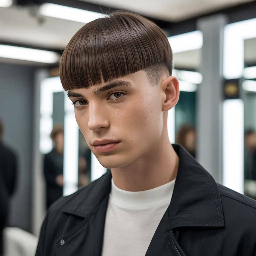 modern straight hair cuts for men