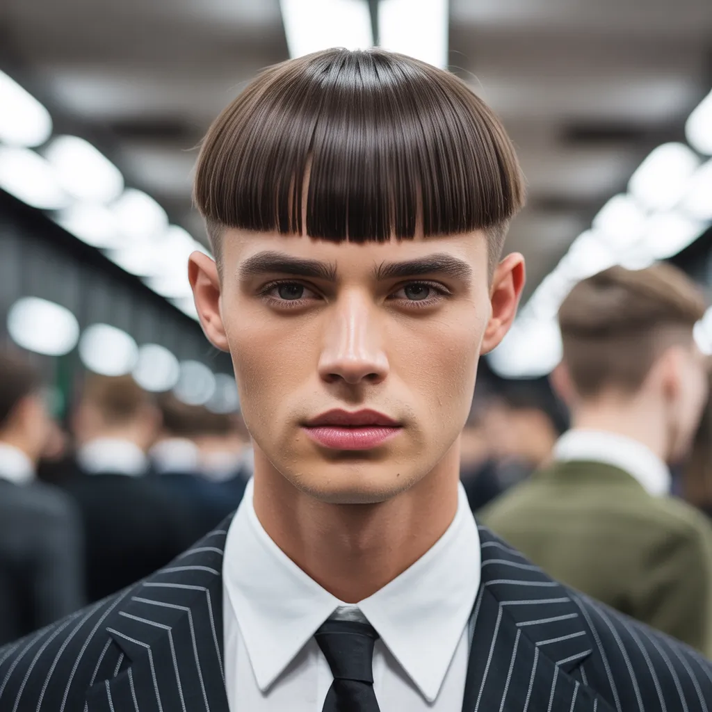 modern straight hair cuts for men