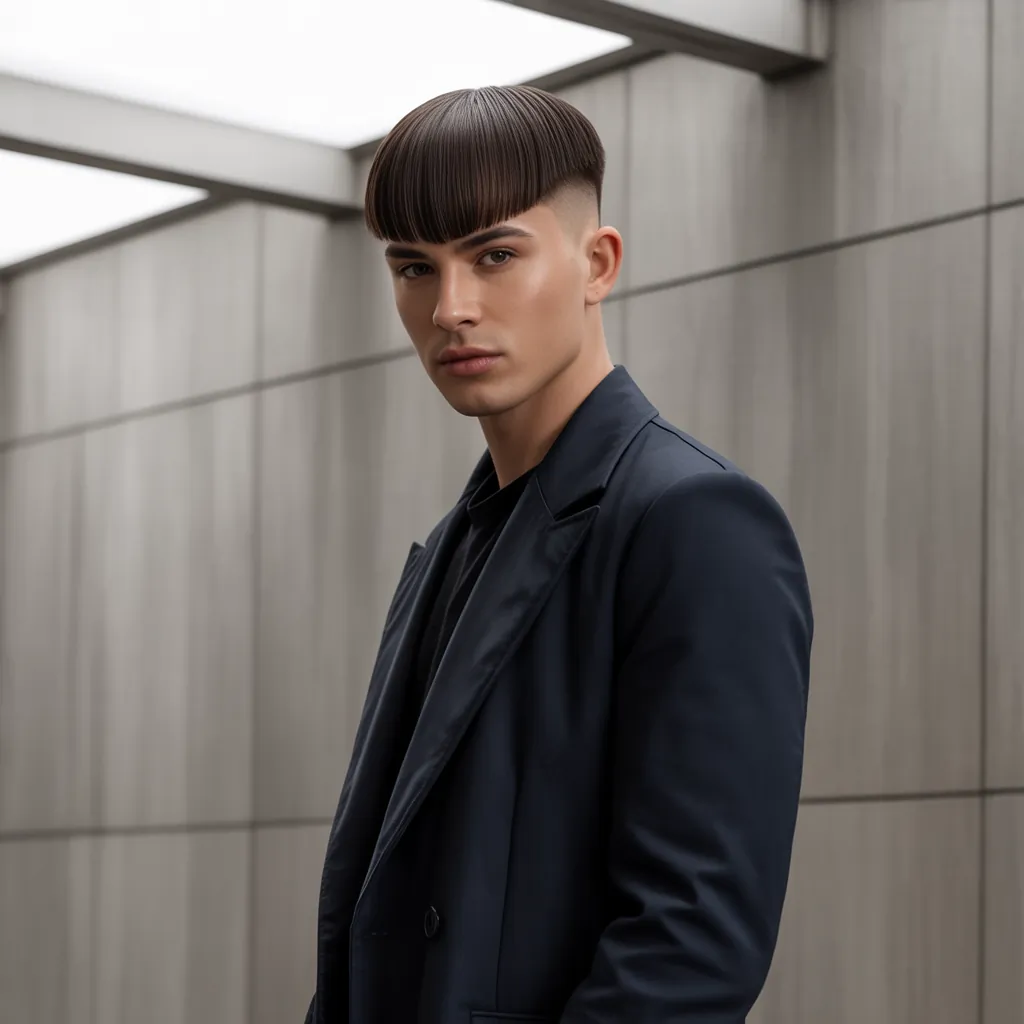 modern straight hair cuts for men