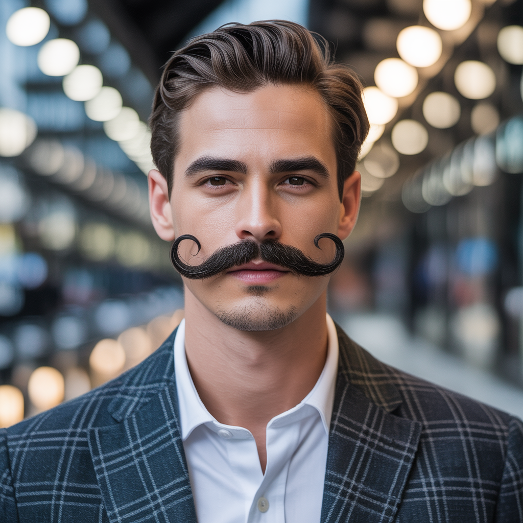 mustache styles without beard