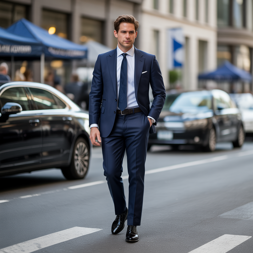 navy suit