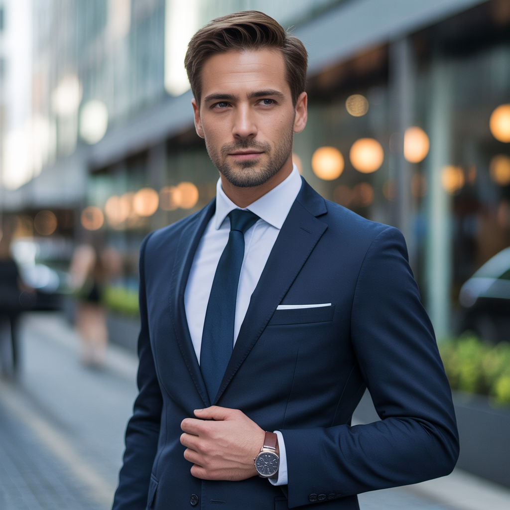 navy suit