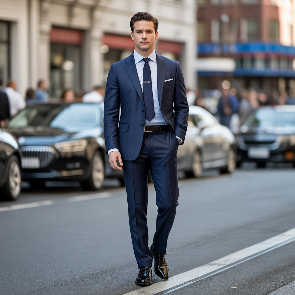 navy suit