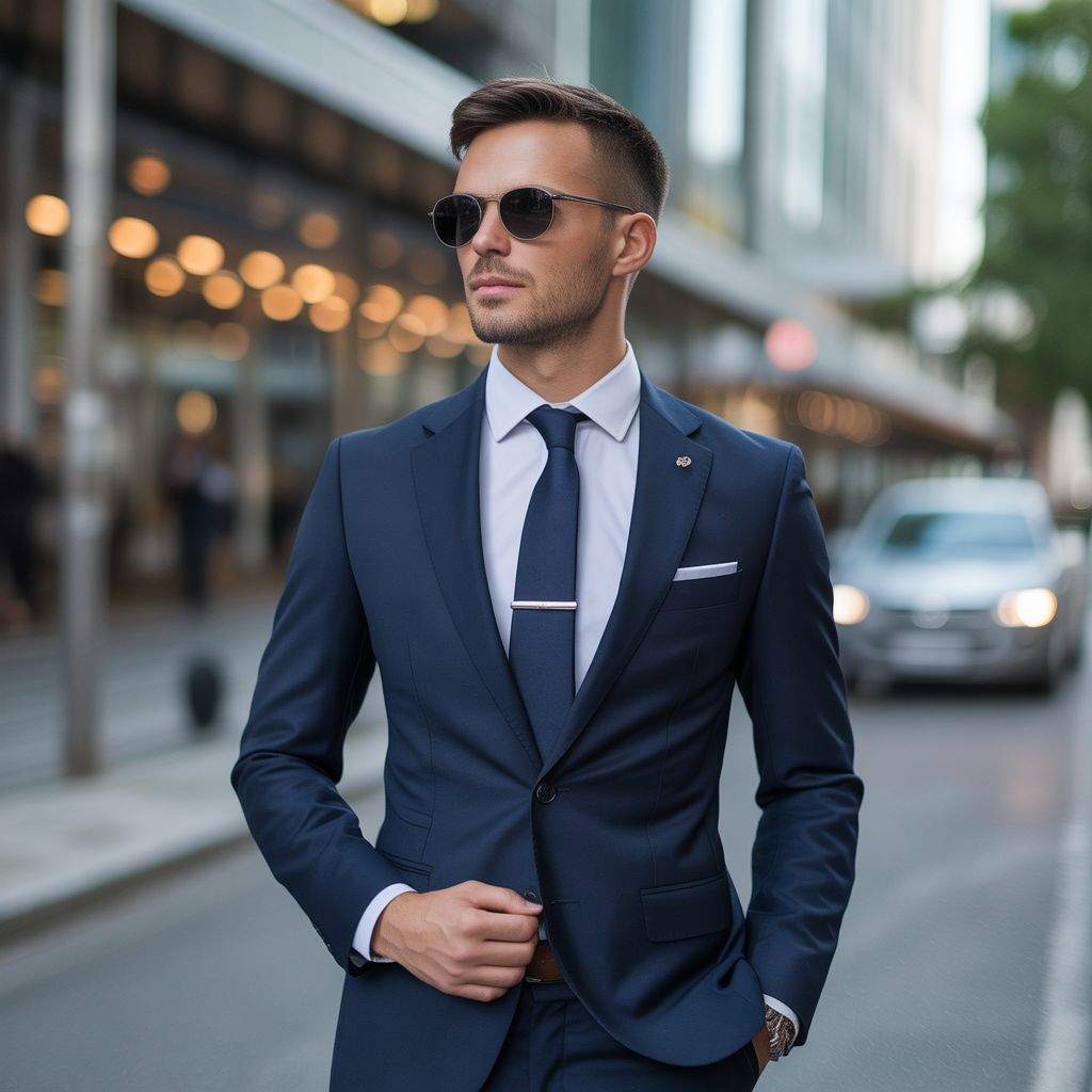 navy suit
